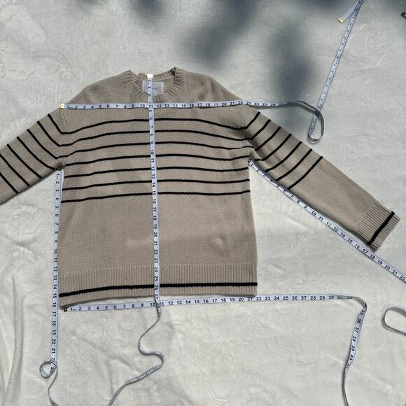 Maria McManus Heavy Gauge Oversized Crew Sweater Small Crema Black NWT$990 - Picture 13 of 16